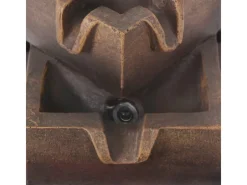 Brunnenpumpe|Gartenbrunnen|vidaXL Zimmerbrunnen mit LED Polyresin Grau und Braun