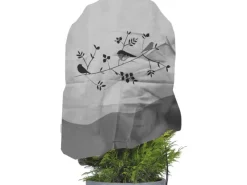 Videx Garden Weitere Gartenhelfer|Vlieshaube Vogelzweig 110 cm x 110 cm Grau-Schwarz