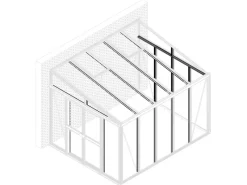 Pavillon-Nachrüstsatz Gewächshaus Helena 7000 Weiß*Vitavia Discount