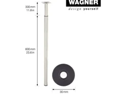 Möbelbein Telescope Ø 3 cm Justierbar 60 cm - 90 cm*Wagner Discount