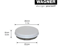 Möbelfuß Justus Lounge QuickClick mit Anschraubplatte 4er Set*Wagner New