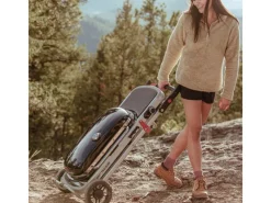 Weber Gasgrills|Campingzubehör|Camping-Gasgrill Traveler mit 1 Brenner und Rollwagen Schwarz
