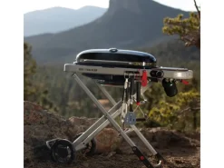 Weber Gasgrills|Campingzubehör|Camping-Gasgrill Traveler mit 1 Brenner und Rollwagen Schwarz