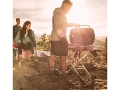 Weber Gasgrills|Campingzubehör|Camping-Gasgrill Traveler mit 1 Brenner und Rollwagen Schwarz