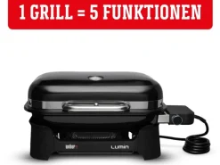 Elektrogrill Lumin mit Stand Black - Modern und Praktisch*Weber