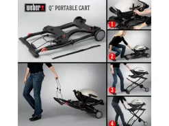 Gasgrill Q 1200 mit 1 Brenner & Rollwagen Schwarz*Weber Hot