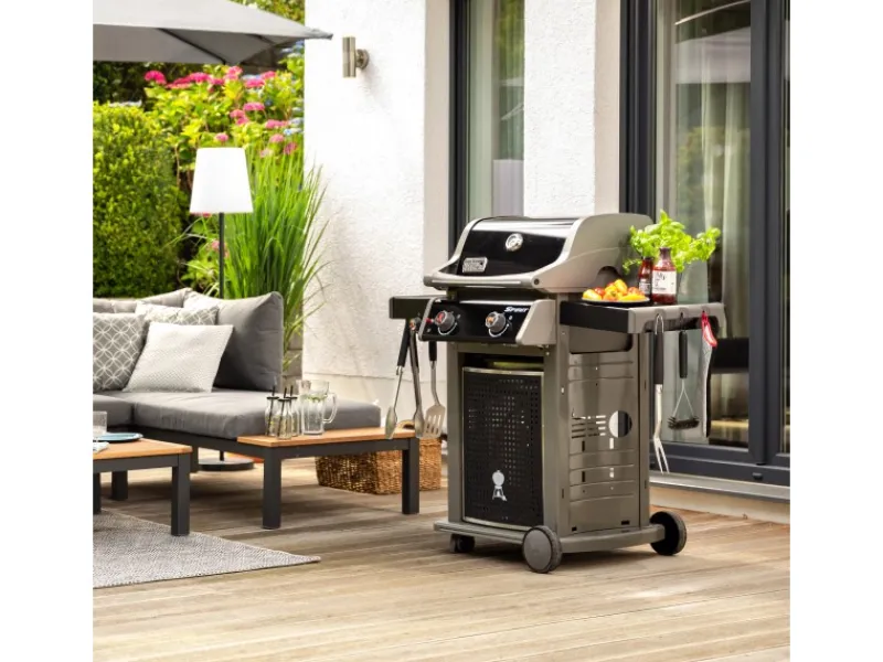 Weber Gasgrills|Gasgrill Spirit E-220 Classic mit 2 Brennern und Seitenbrenner Schwarz