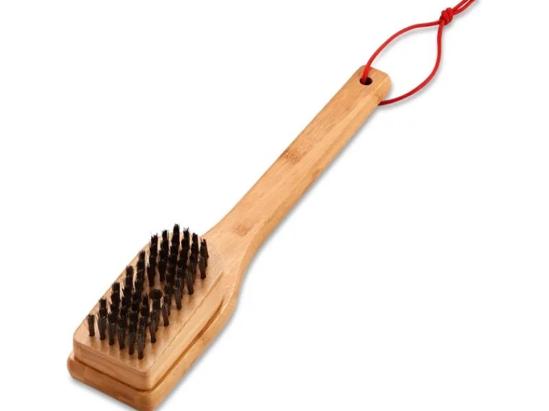 Grillbürste mit Bambusholz-Griff 30 cm ohne Kratzer*Weber New
