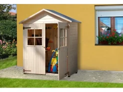 Weka Gartenschränke|Balkon und Terrassenschrank mit Satteldach Gr. 2, 163 cm x 87 cm