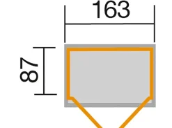 Weka Gartenschränke|Balkon und Terrassenschrank mit Satteldach Gr. 2, 163 cm x 87 cm