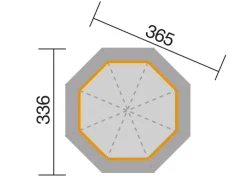 8-Eck Pavillon 234 A Natur*Weka Best