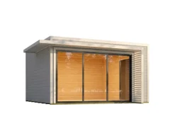 Kinder Weka Kinder-Gartengeräte|Gartenhaus Amberley Schiebetür 2 Fenster 400 cm x 400 cm