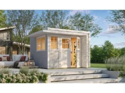 Kinder Weka Kinder-Gartengeräte|Gartenhaus Amberley Doppeltür 2 Fenster 300 cm x 300 cm