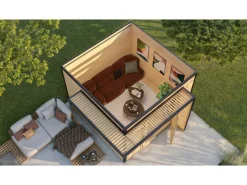 Kinder Weka Kinder-Gartengeräte|Gartenhaus Amberley 1,5-Fache Tür 300 cm x 300 cm