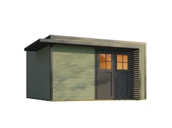 Gartenhaus Amberley Doppeltür /Anthrazit 400 cm x 400 cm*Weka Online