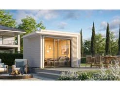 Kinder Weka Kinder-Gartengeräte|Gartenhaus Amberley Doppelschiebetür 300 cm x 300 cm