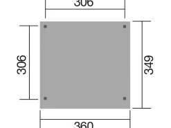 Weka Gartenlauben|Gartenlaube 657 Gr.2 kesseldruckimprägniert 360 cm x 349 cm