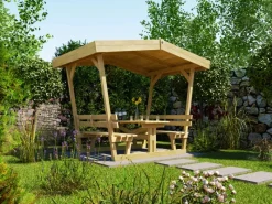 Gartenlaube Tessin Natur 303 cm x 205 cm*Weka Clearance