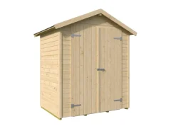 Gerätehaus Mori Satteldach m. Boden Doppeltür Naturbelassen 170 cm x 120 cm*Weka Online