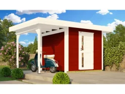 Kinder Weka Kinder-Gartengeräte|Holz-Gartenhaus Designhaus 172 Flachdach Lackiert 375 cm