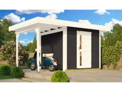 Holz-Gartenhaus Designhaus 172 Flachdach Lackiert 314 cm*Weka Clearance