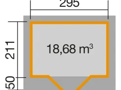 Kinder Weka Kinder-Gartengeräte|Holz-Gartenhaus Designhaus 126 Plus Flachdach Lasiert 284 cm