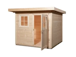 Holz-Gartenhaus Flachdach Unbehandelt 235 cm x 311 cm*Weka Sale