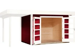 Holz-Gartenhaus Flachdach Lasiert 442 cm x 315 cm*Weka New