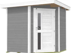 Holz-Gartenhaus Gartenhaus 229 Flachdach Lackiert 244 cm*Weka Sale