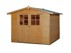 Holz-Gartenhaus Parma Satteldach Lasiert 254 cm x 273 cm*Weka Hot
