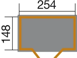 Holz-Gartenhaus Parma Satteldach Lasiert 254 cm x 171 cm*Weka Online