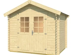 Holz-Gartenhaus Satteldach Unbehandelt 280 cm*Weka Outlet