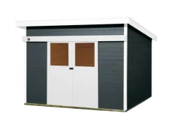Weka Gartenlauben|Holz-Gartenhaus Turin Pultdach Lasiert 295 cm x 249 cm