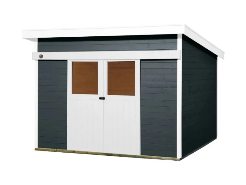 Weka Gartenlauben|Holz-Gartenhaus Turin Pultdach Lasiert 295 cm x 249 cm