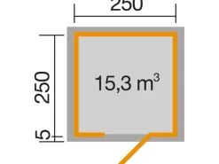 Weka Gartenlauben|Holz-Gartenhaus Line 413 Gr. 1 6,3 m²