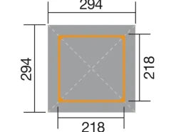 Weka Pavillons|Holz-Pavillon Paradies imprägniert 218 cm x 218 cm Größe 1