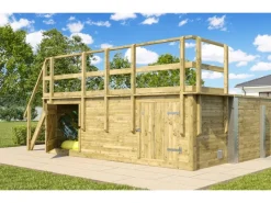 Weka Aufstellpools|Massivholzpool 595 Gr.2 Technikraum/Sonnendeck 490 64 x203 cm