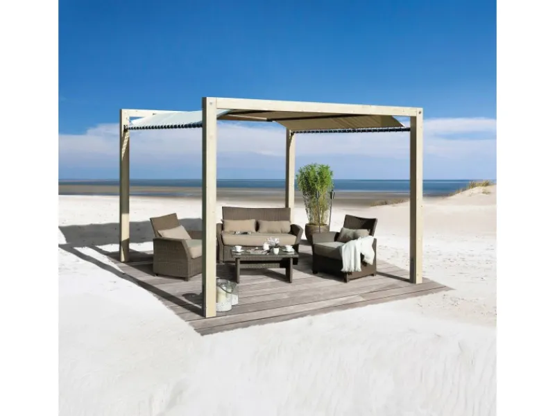 Weka Gartenlauben|Sonnendach Gartenoase 235 Elfenbein