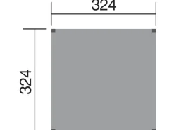 Weka Gartenlauben|Sonnendach Gartenoase 235 Elfenbein