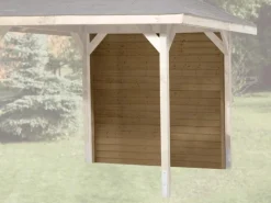 Weka Gartenlauben|Wandelement geschlossen für Gartenlaube Flair naturbelassen