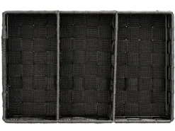 Wenko Universalboxen|Organizer Adria Schwarz 3 Fächer mit Griff 6 l Polypropylen 32 x 10 x 21cm