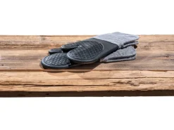 Wenko Grillzubehör|Topfhandschuhe Ada 2er-Set Silikon-Handflächen Schwarz