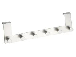 Wenko Rechen|Türgarderobe Celano 6 Haken Edelstahl rostfrei