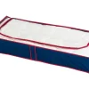 Wenko Fitnessgeräte|Unterbettkommode Blau-Rot 4er Set 15 cm x 100 cm x 45 cm
