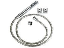 Wenko Campingzubehör|Waschbeckenbrause mit Duo Haken Edelstahl 170 x 2.7 x 2.7 cm Silber glänze