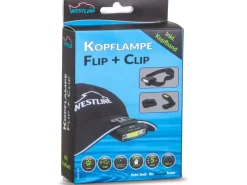 Akku-Kopflampe Flip & Clip mit Kopfband*Westline Discount