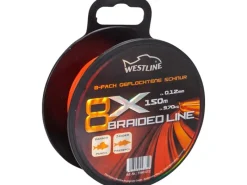 Angelschnur 8X Braided Line 0,12 mm Orange*Westline Hot