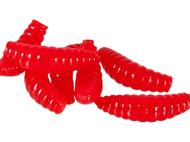 Westline Angeln|Bienenmaden 2,5 cm Singnalrot