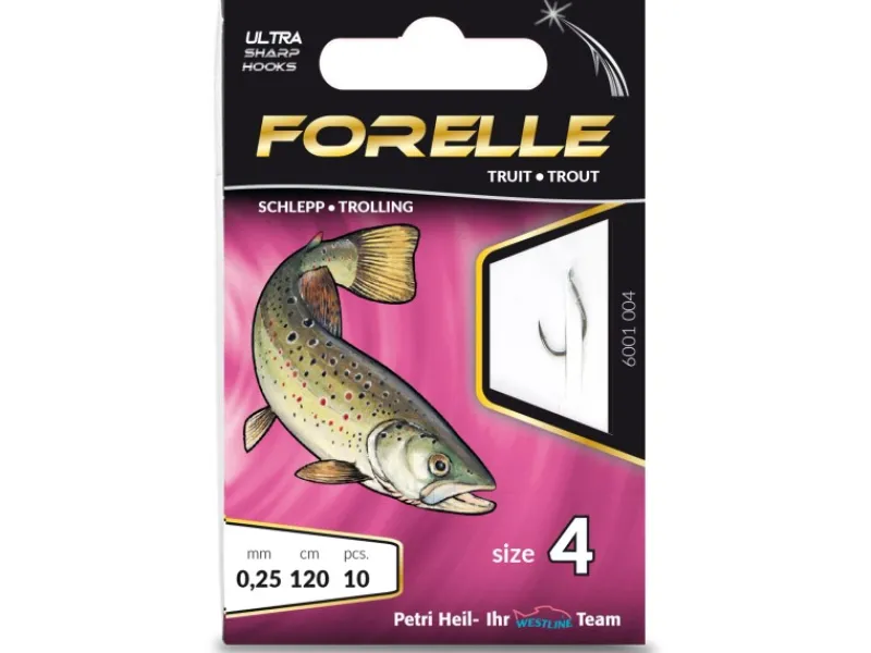 Westline Angeln|Forellenhaken Geb. Gr. 4 Ø 0,20 mm 120 cm