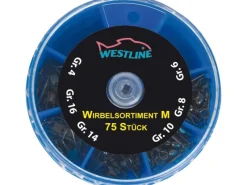 Westline Angeln|Wirbelsortiment Gr. M 75 Stück